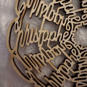 Personalized Snowflake ornament w/Christopher name.